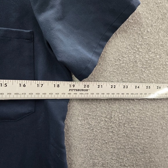 FIGS Women Scrub Top Small Blue Short Sleeve Pocket V Neck Short Sleeve Shirt - Picture 4 of 9